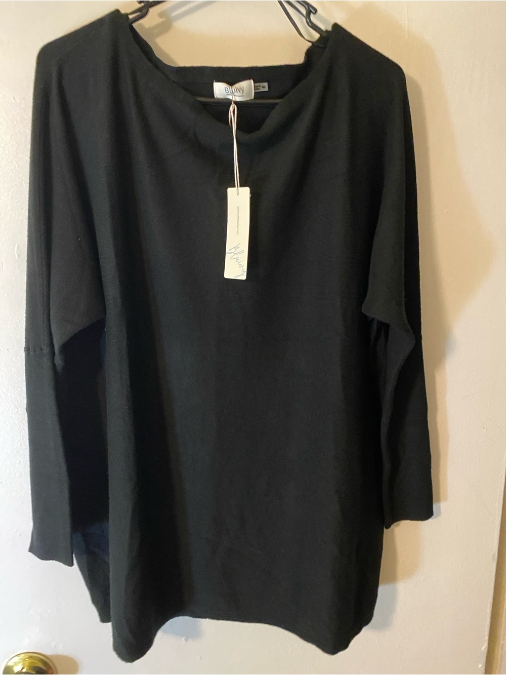 Black Women's Long Sleeve Fs Tunic Sweater - Relaxed Super Soft Loose Fit